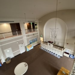 View of Fellowship Hall from above