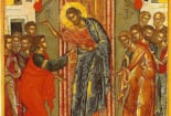 Icon of Thomas touching Jesus' wounds